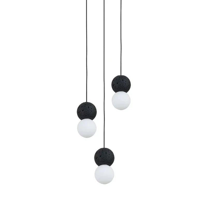 Origo Cement & Sandstone Pendant – Industrial Glass Accent