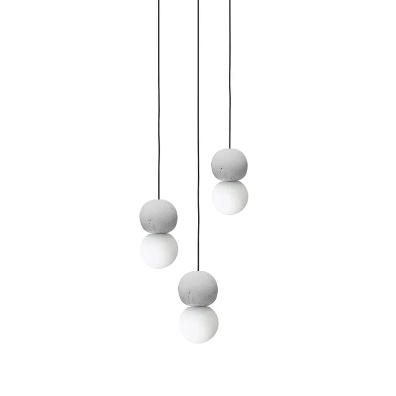 Origo Cement & Sandstone Pendant – Industrial Glass Accent