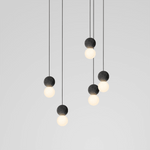 Origo Cement & Sandstone Pendant – Industrial Glass Accent