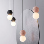 Origo Cement & Sandstone Pendant – Industrial Glass Accent