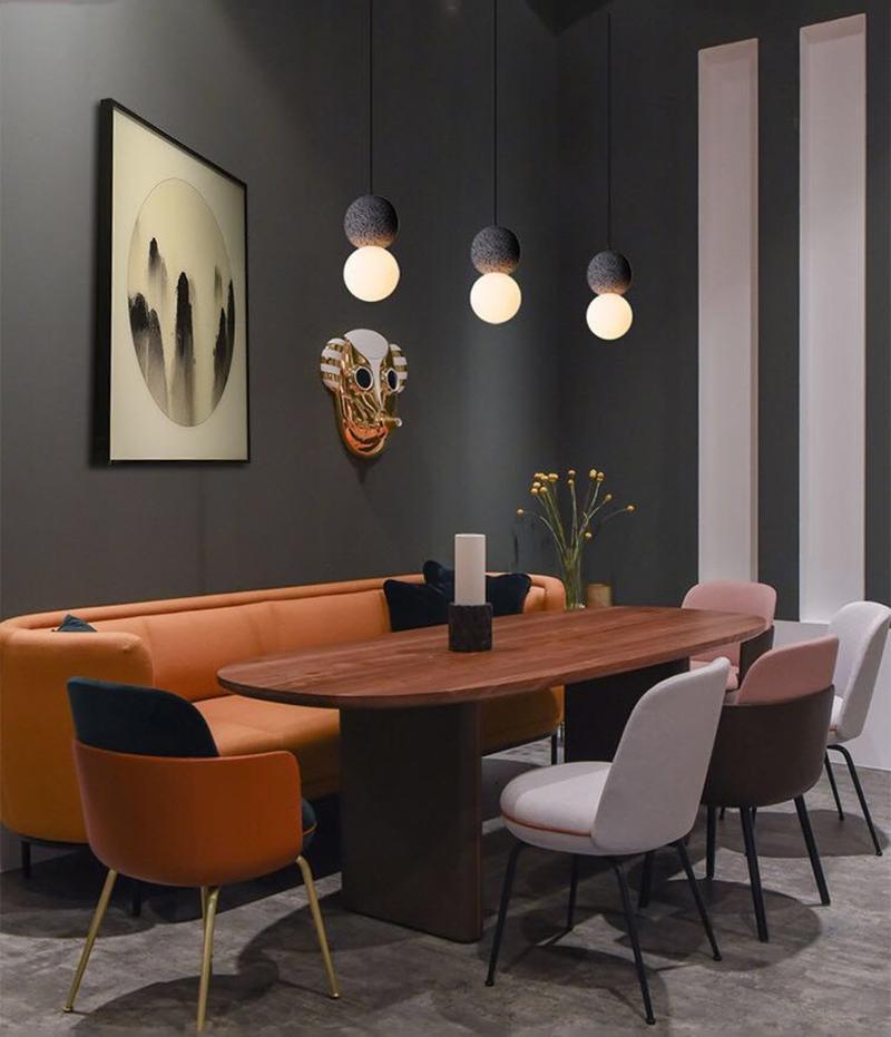 Origo Cement & Sandstone Pendant – Industrial Glass Accent