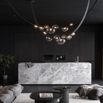 Orvyn Leather Arc Chandelier