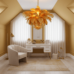 Ostrich Feather Chandelier