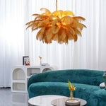 Ostrich Feather Chandelier