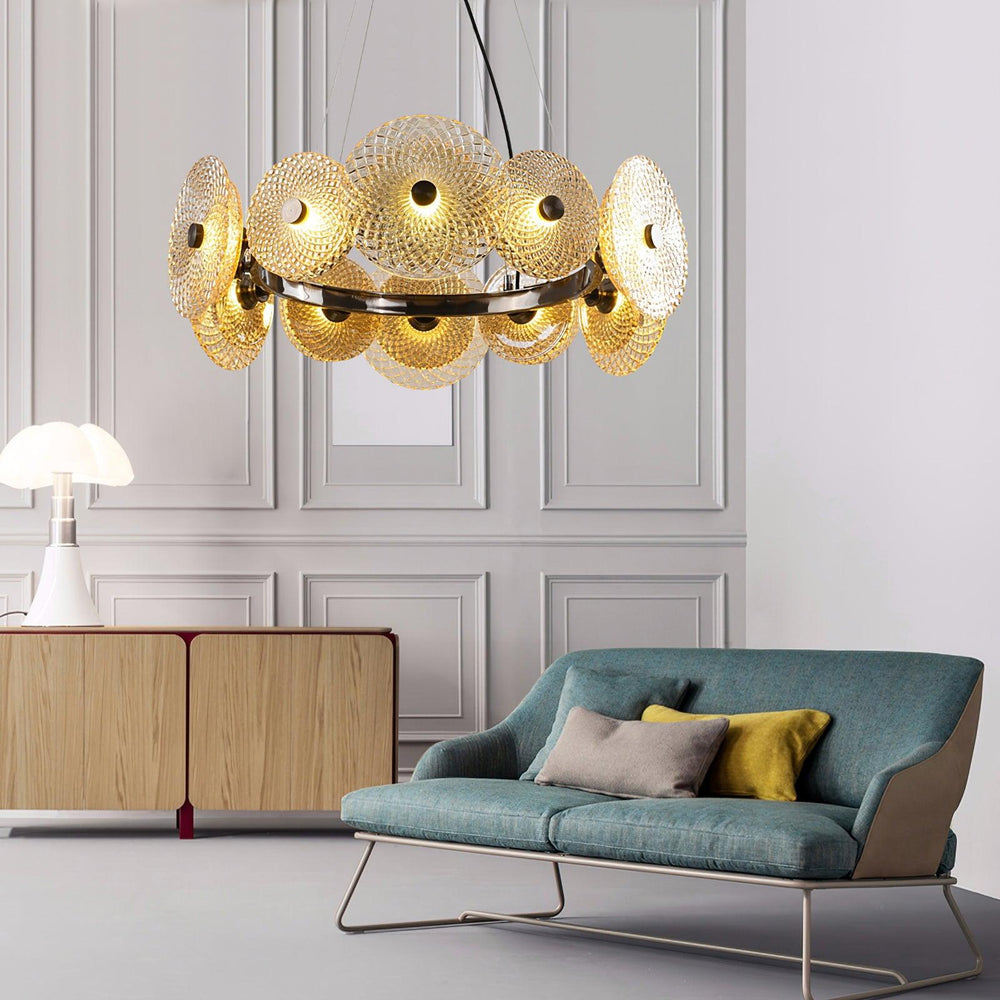Paige Tiered Drum Chandelier – Modern Metal Frame