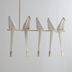 Paper Crane Bird LED Chandelier