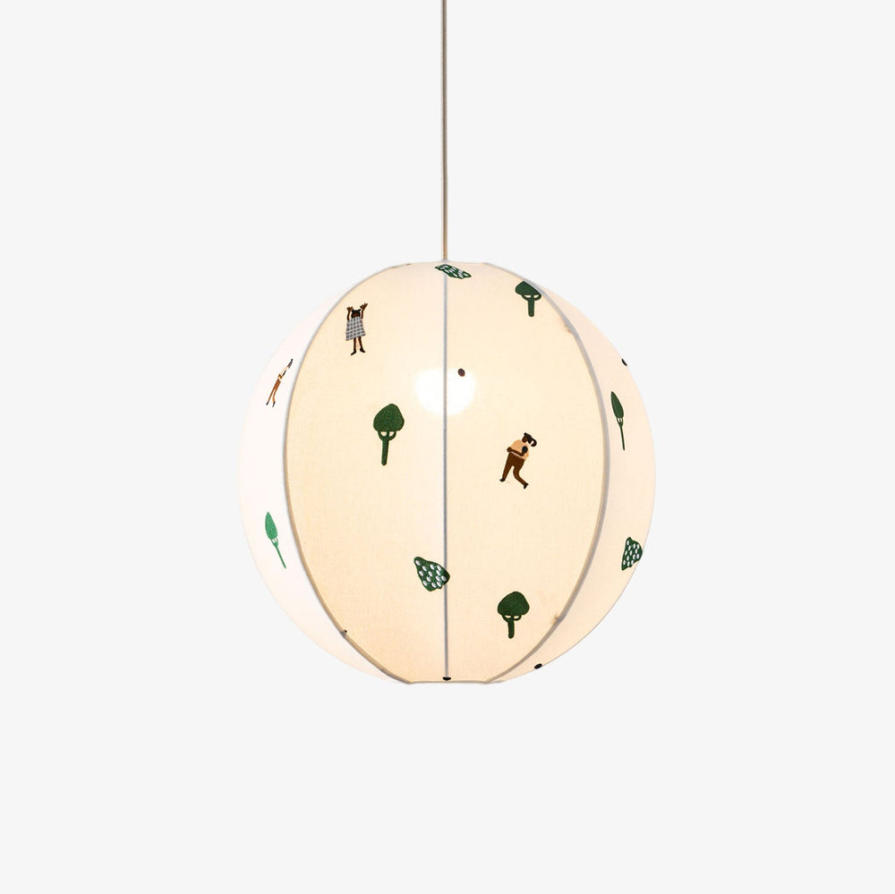 Park Embroidered Textile Pendant Lamp