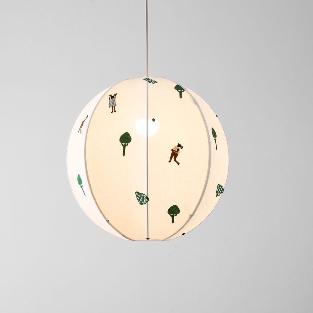 Park Embroidered Textile Pendant Lamp