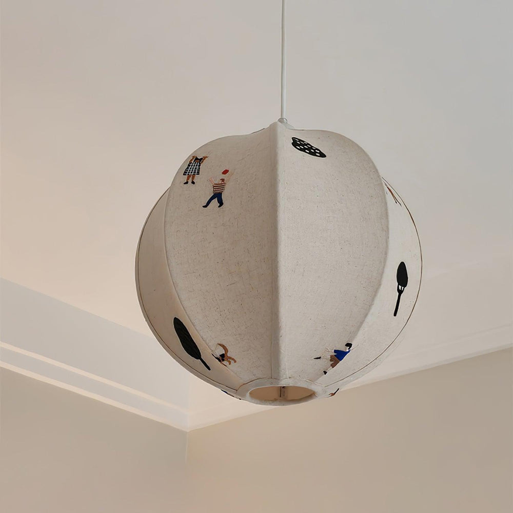 Park Embroidered Textile Swag Lamp