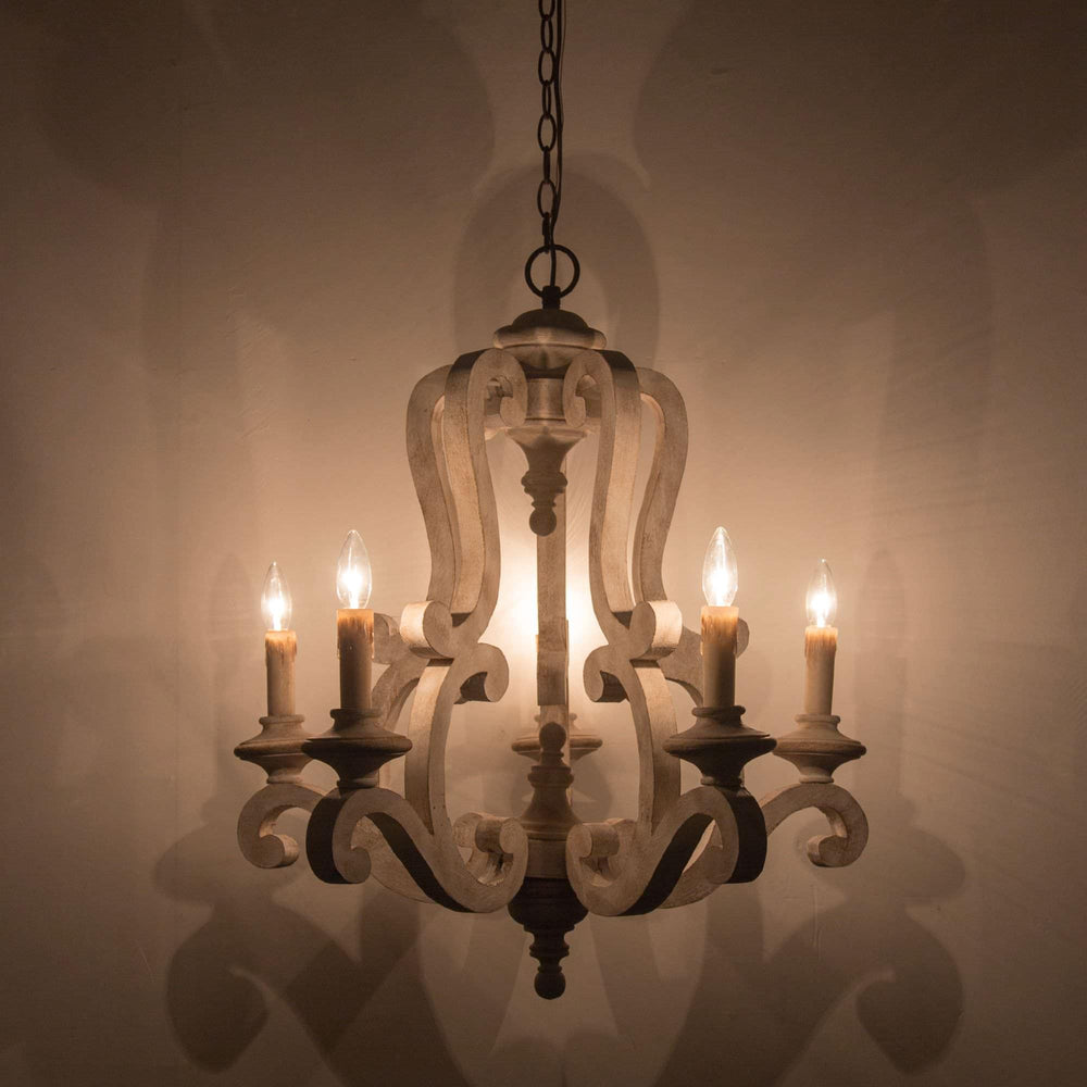 Parrotuncle Wooden Candle Chandelier