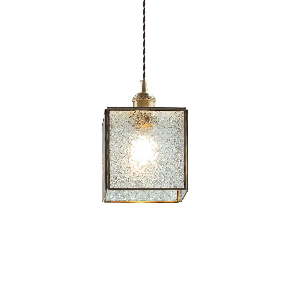 Patterned Glass Pendant Lamp