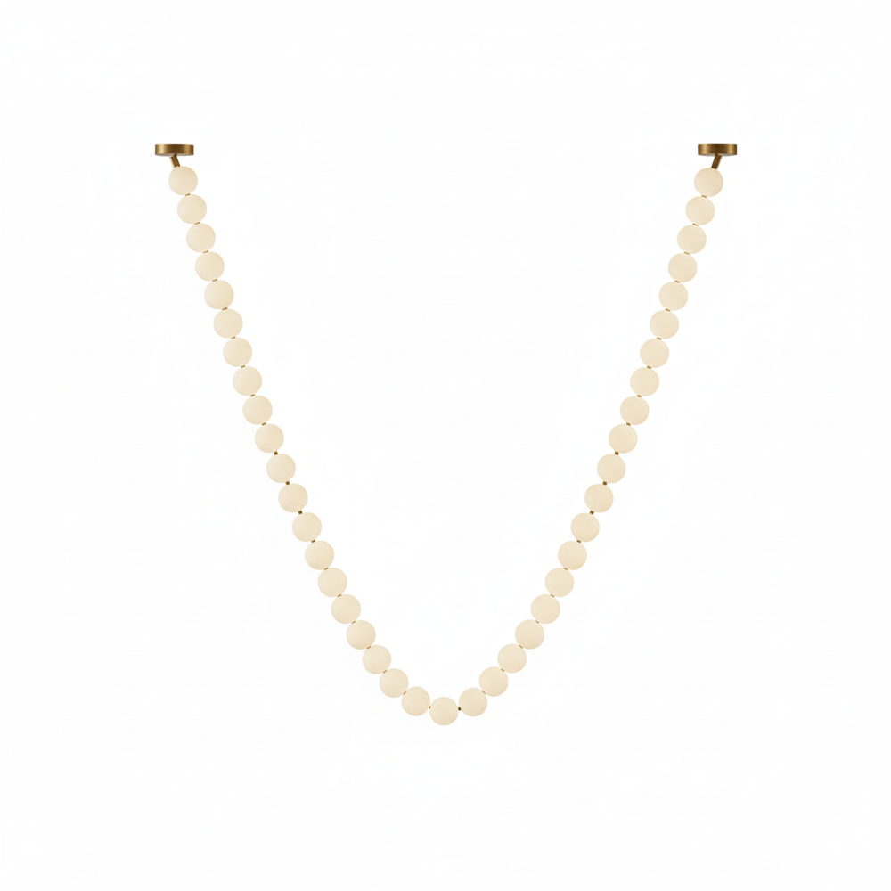 Pearl Glass Necklace Balls Chandelier