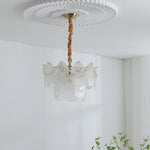 Pearl Glass Shell Chandelier