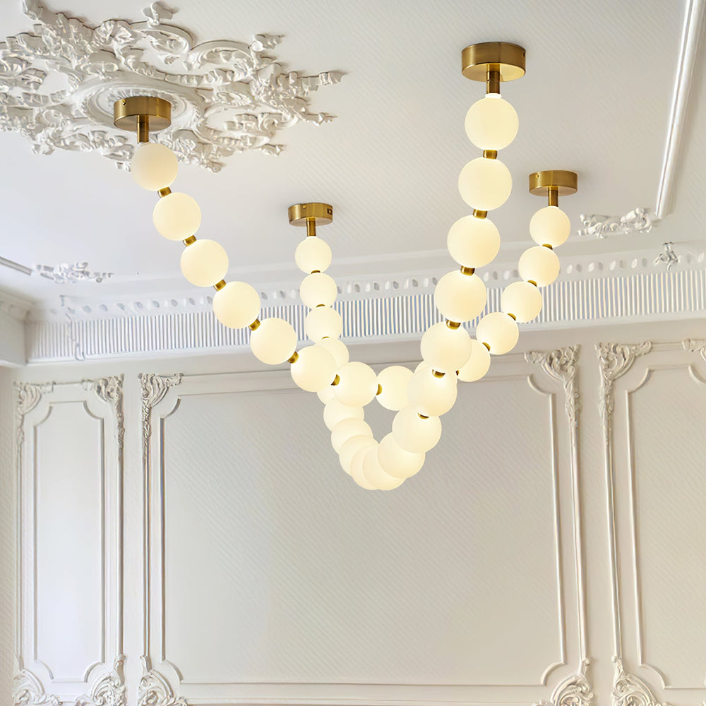 Pearl Necklace Balls Chandelier