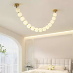 Pearl Glass Necklace Balls Chandelier