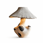 Pebble-Inlay Sculptural Plaster Table Lamp