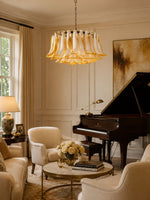 Petal Amber Glass Chandelier