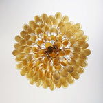 Petal Amber Glass Chandelier