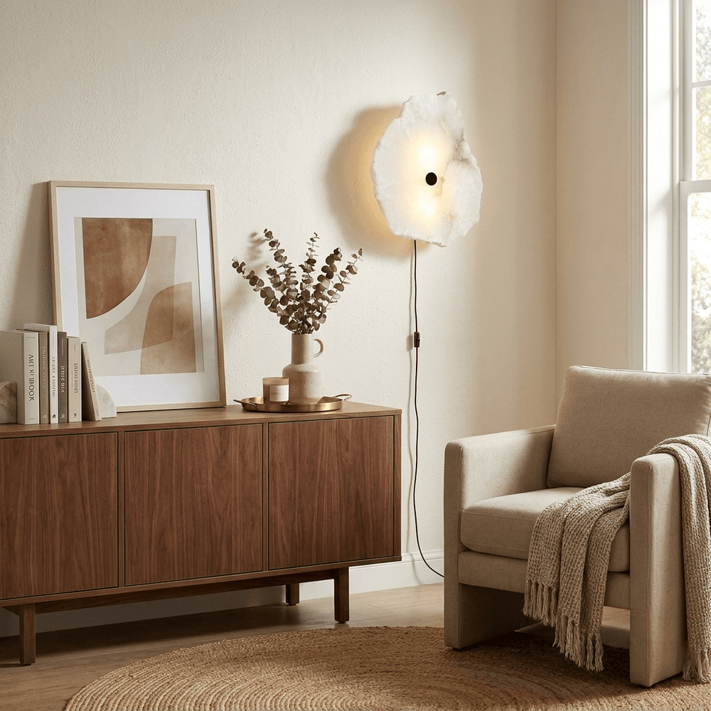 Petra Alabaster Plug-in Wall Lamp