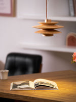 Cascade Wooden Disc Pendant Lamp