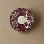Pietraluna Round Stone Disc Wall Sconce