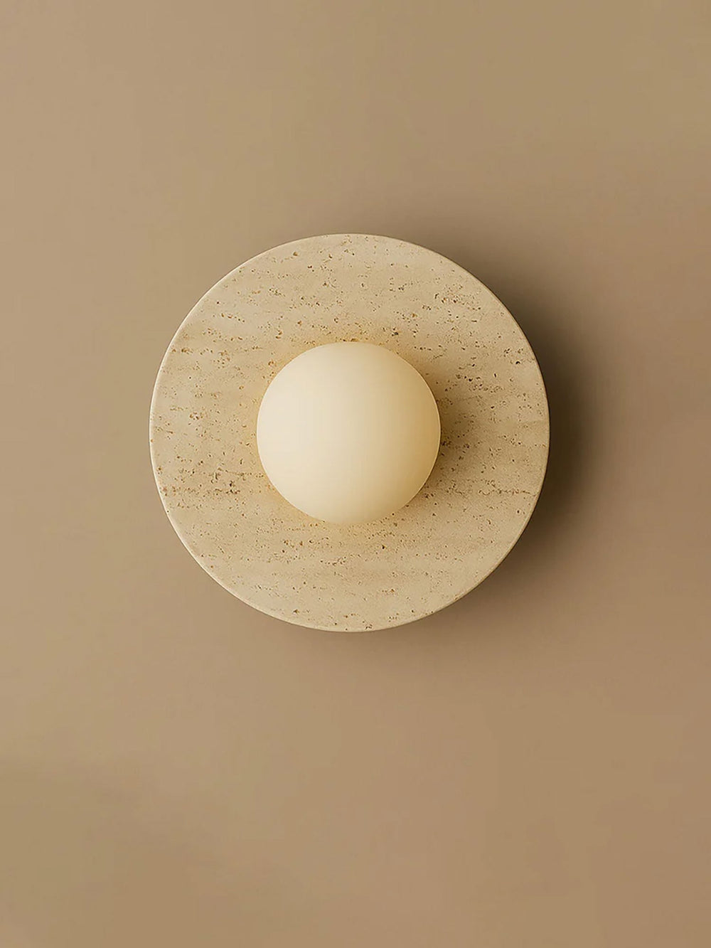 Pietraluna Round Stone Disc Wall Sconce