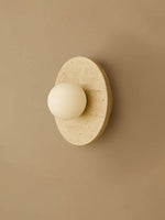 Pietraluna Round Stone Disc Wall Sconce