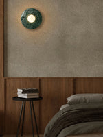 Pietraluna Round Stone Disc Wall Sconce