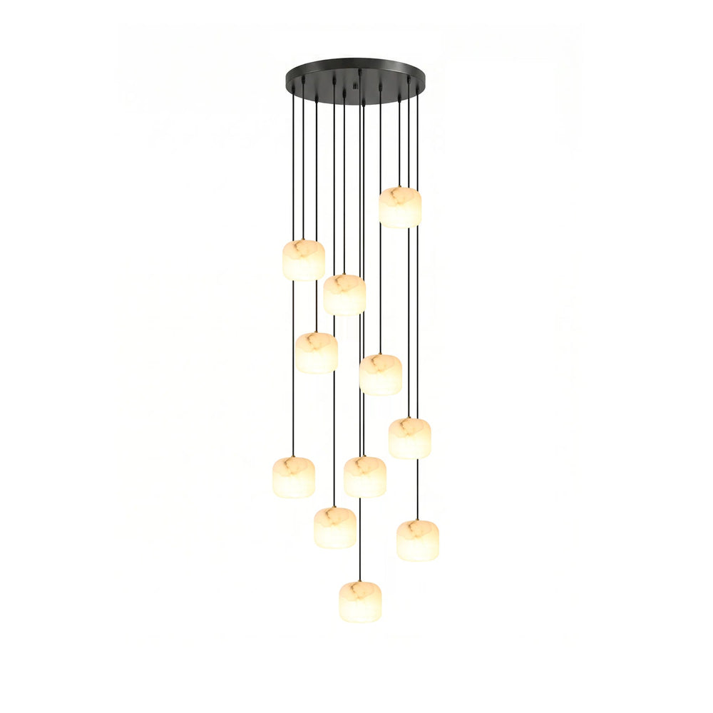 Pillow Alabaster Cluster Chandelier