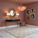 Pink Polygon Drop Chandelier