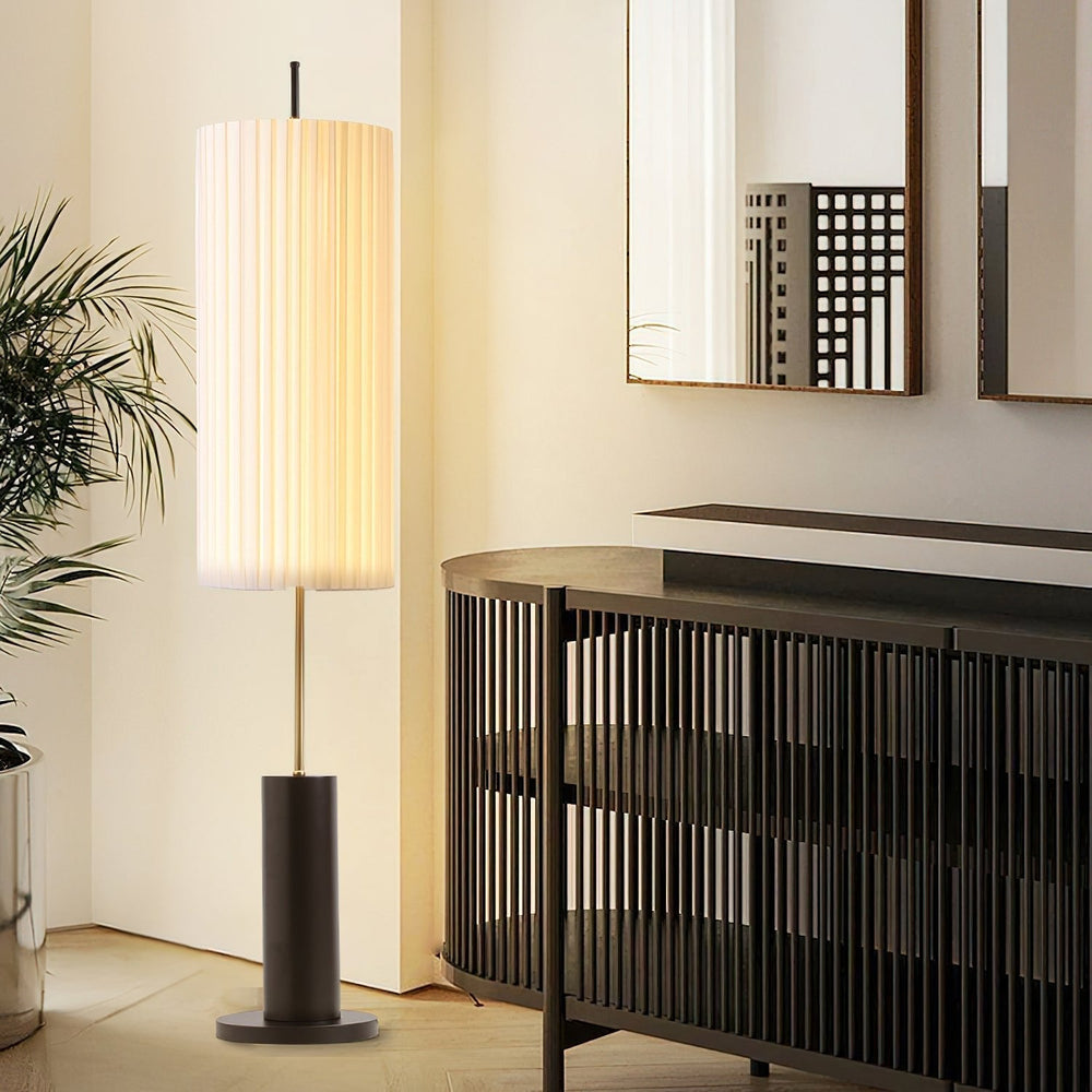 Pleated Cylinder Floor Lamp