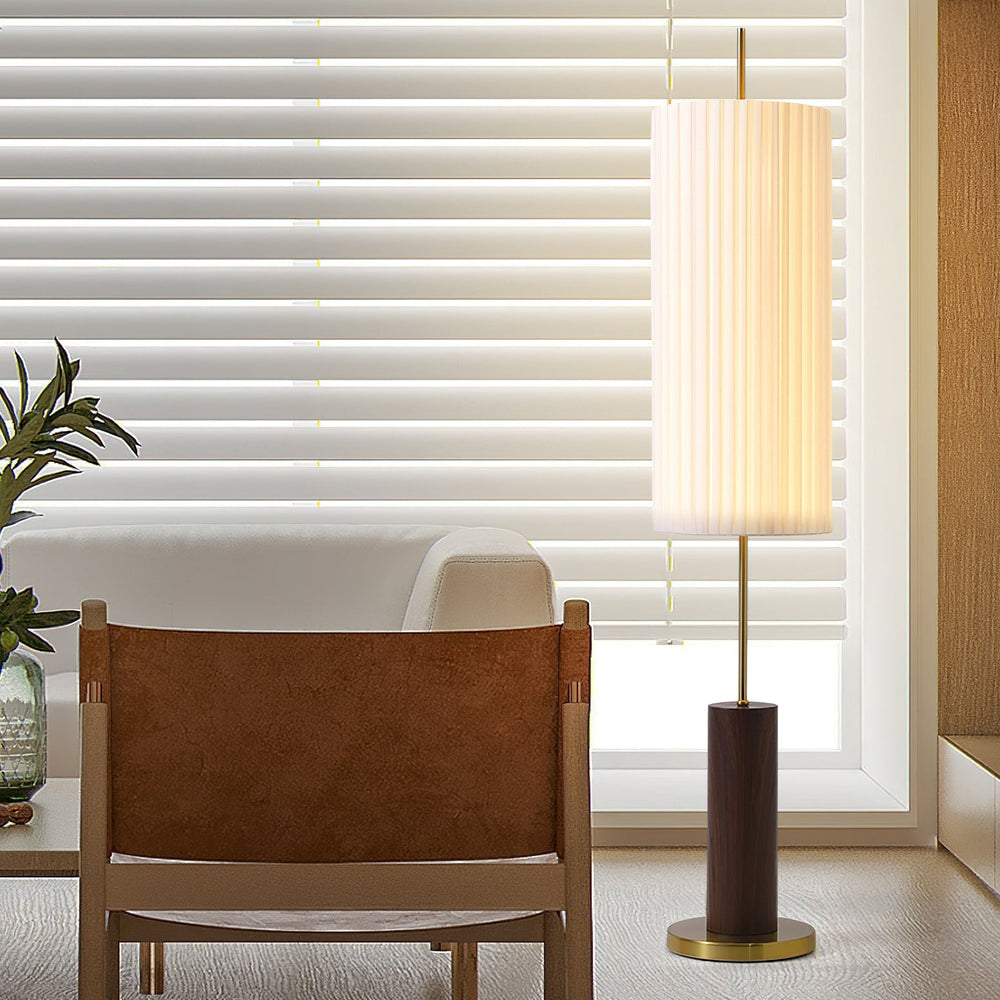 Pleated Cylinder Floor Lamp