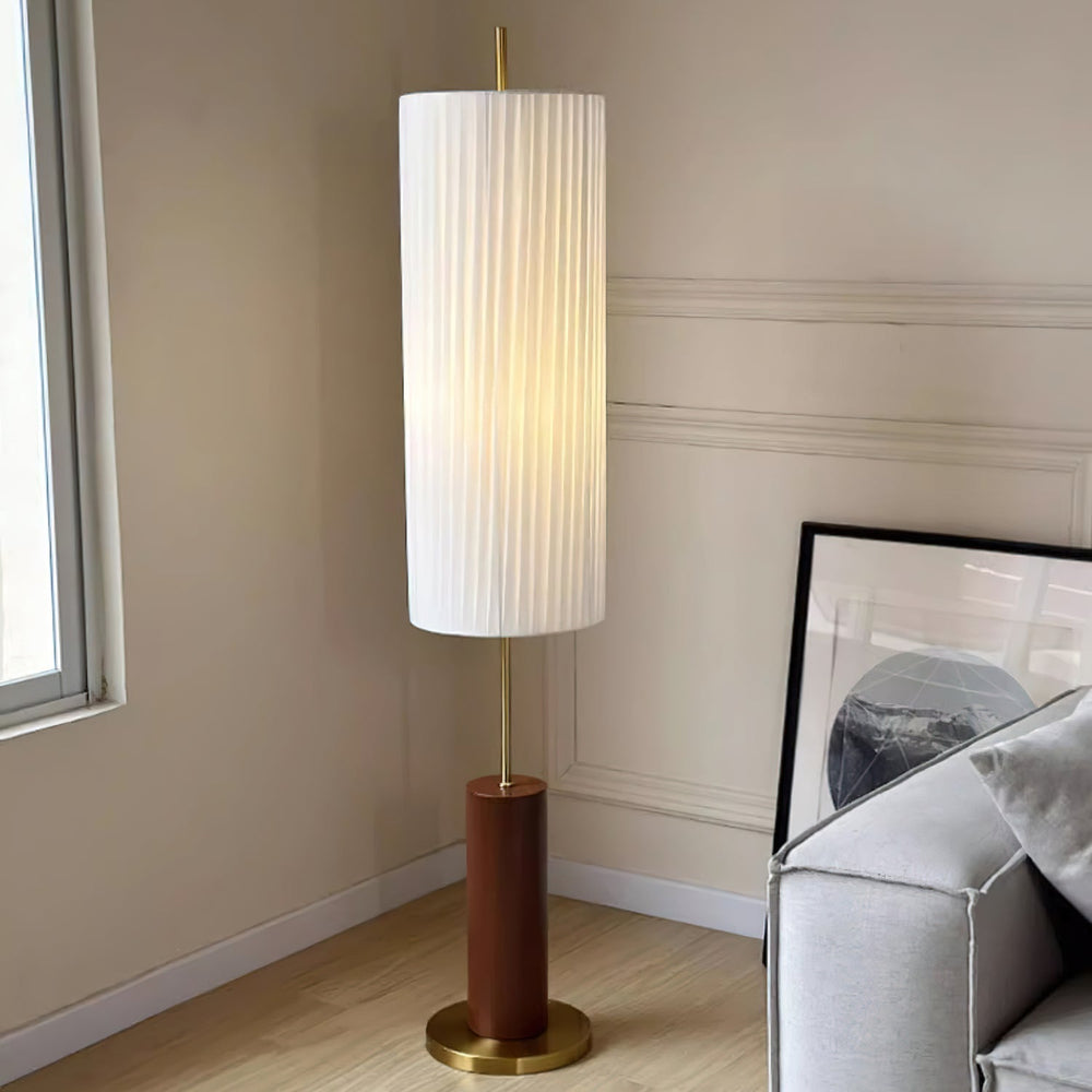Pleated Cylinder Floor Lamp