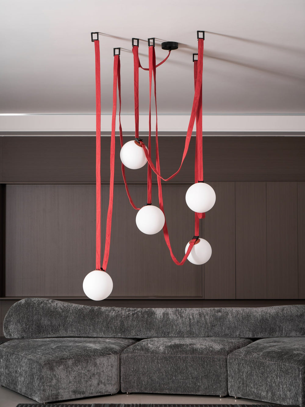 Multiple Belt Art Pendant Light
