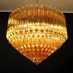 Prism Amber Glass Chandelier