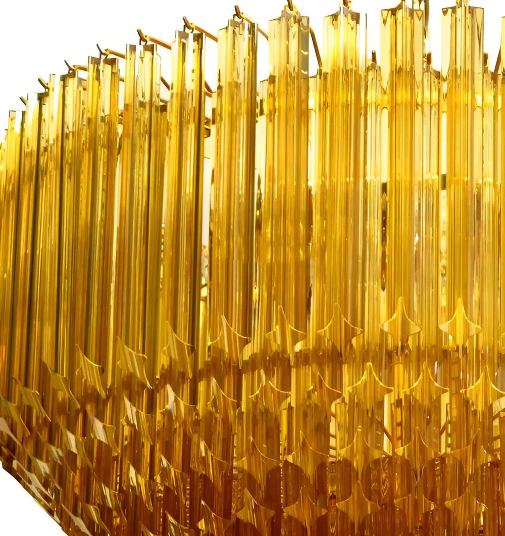 Prism Amber Glass Chandelier