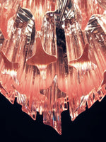 Prism Pink Glass Chandelier