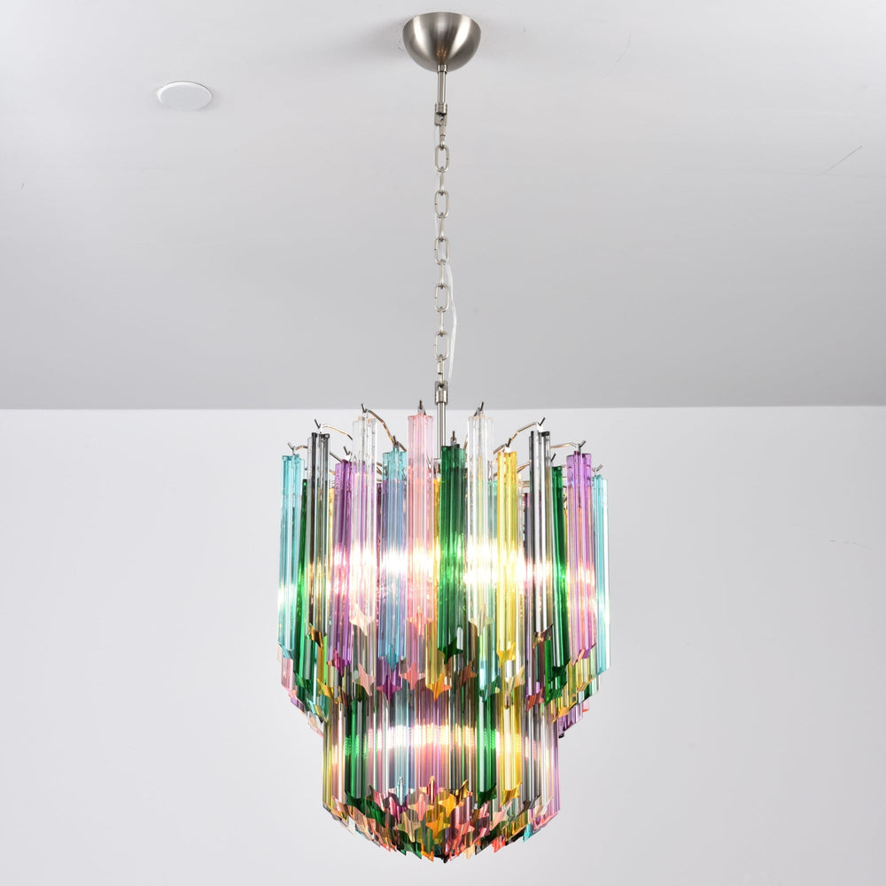 Prismatic Glass Colorful Chandelier