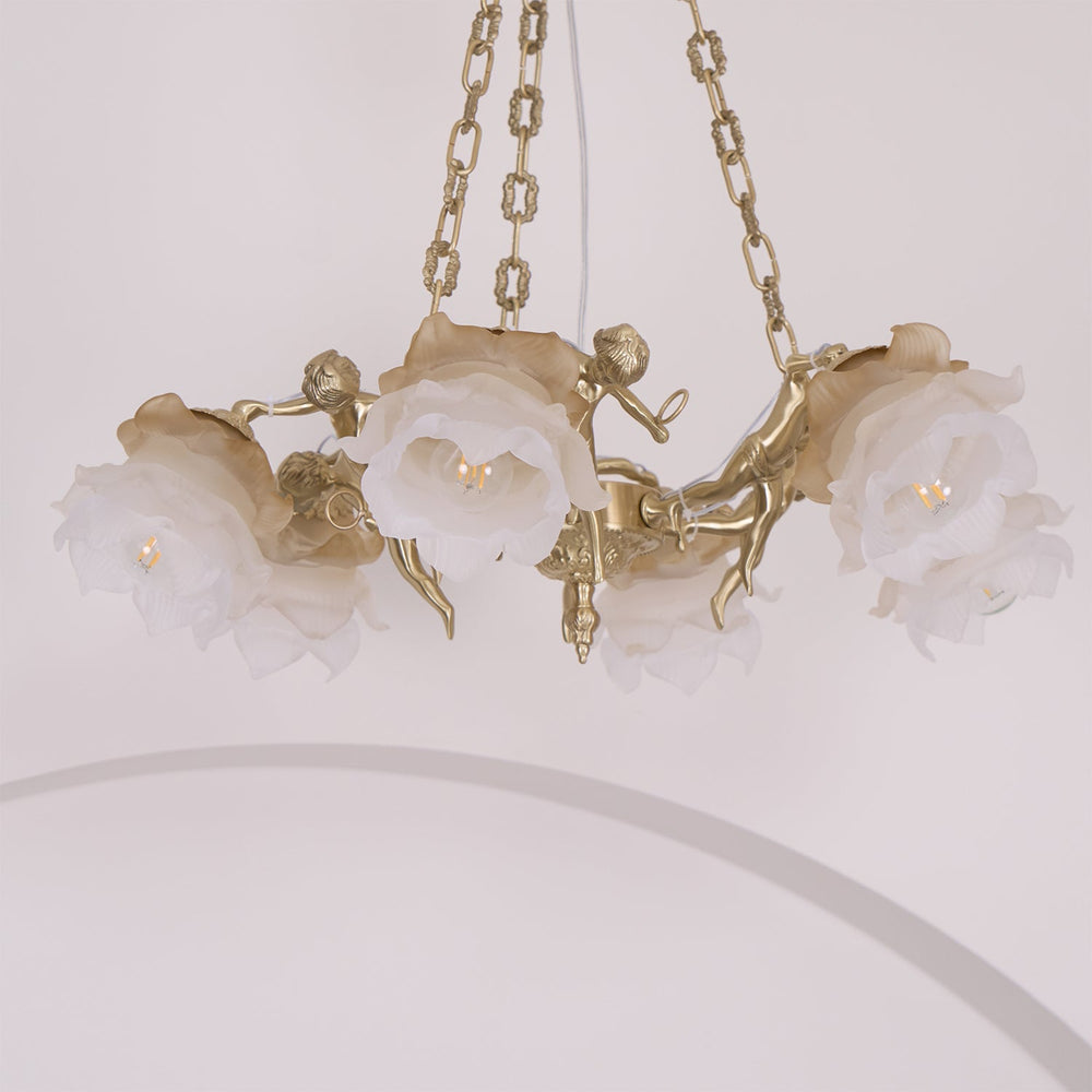 Putti Statuettes Brass Suspension