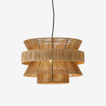 Raffia Jute Stacked Pendant Lamp