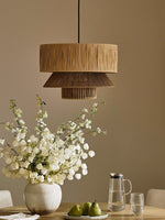 Raffia Jute Tiered Pendant Lamp