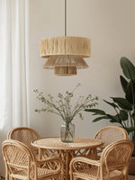 Raffia Jute Tiered Pendant Lamp