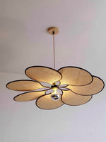 Raffia Petal Pendant Light