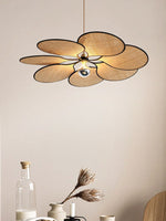 Raffia Petal Pendant Light