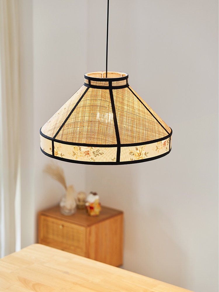 Raffia Floral Pendant Lamp