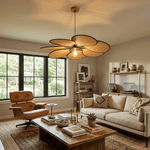 Raffia Petal Pendant Light