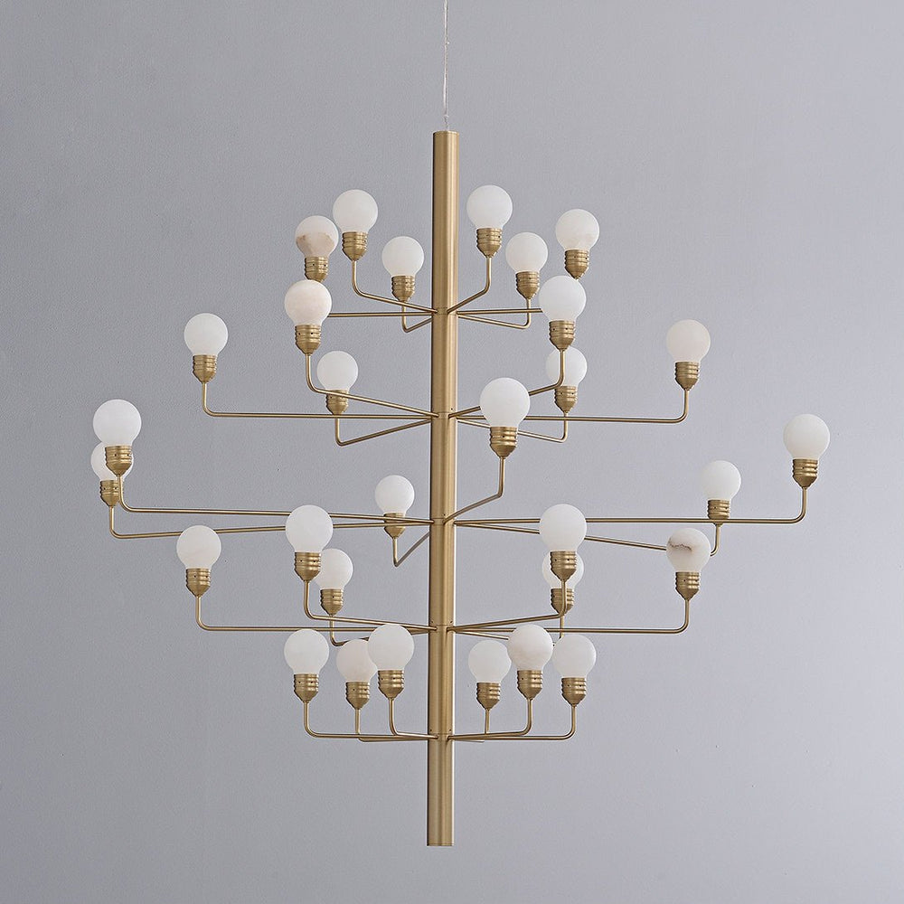 Raggiera Tiered Alabaster Globe Chandelier