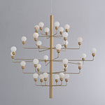 Raggiera Tiered Alabaster Globe Chandelier