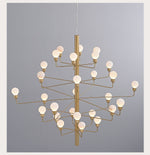 Raggiera Tiered Alabaster Globe Chandelier