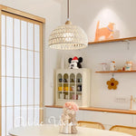 Rattan Arch Swag Pendant Lamp